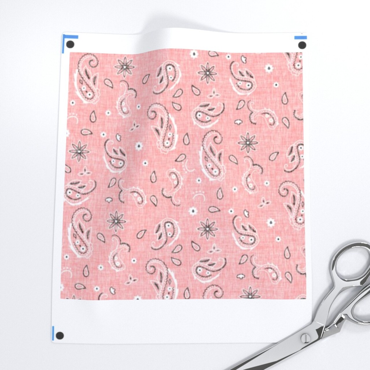 Cowgirl Cowboy Bandana Rustic Western Country Rodeo Mountain Custom Printed Fabric by Spoonflower Various Fabrics by the Yard or Fat Quarter